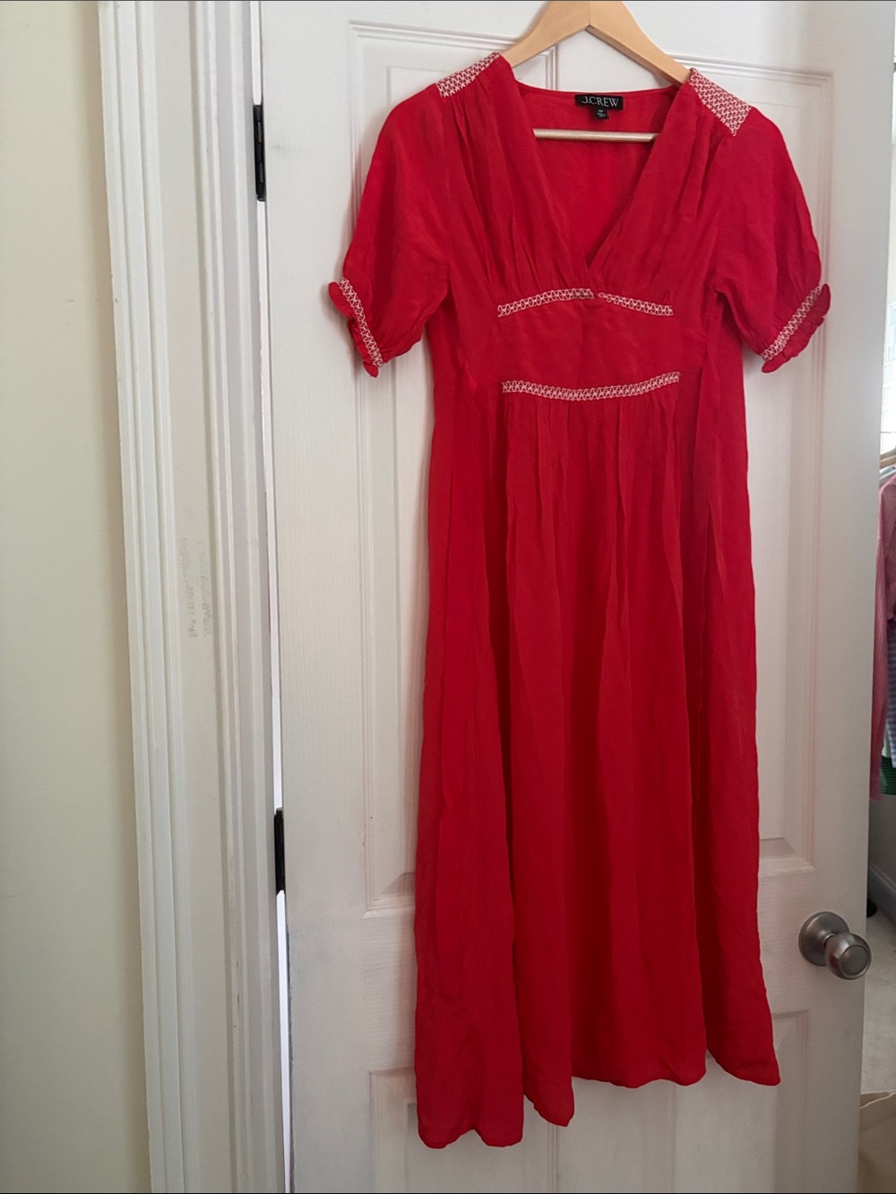 J CREW SMOCKED DRESS- 00P - Picture 2 of 5